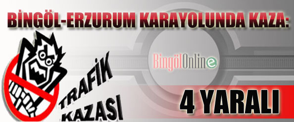 Bingöl-erzurum karayolunda kaza: 4 yaralı