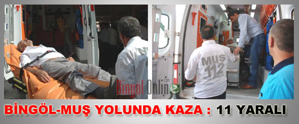 Bingöl-muş yolunda kaza: 11 yaralı