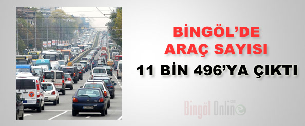 Bingöl`de araç sayısı arttı