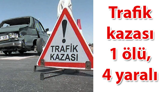 Bingöl`de trafik kazası  1 ölü, 4 yaralı