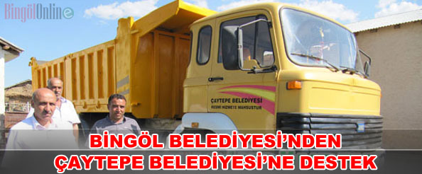 Bingöl`den çaytepe`ye destek