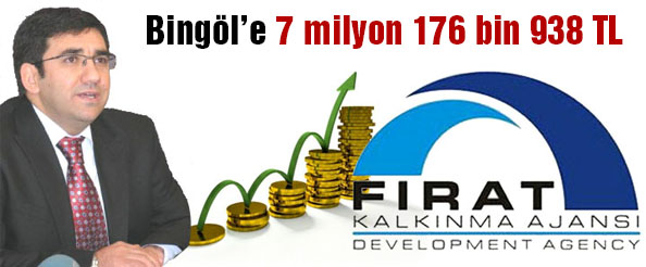 Bingöl`e 7 milyon 176 bin 938 tl