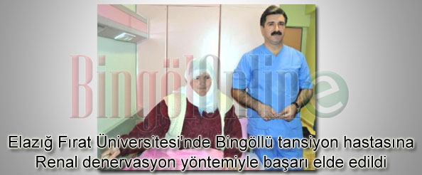 Bingöllü tansiyon hastasına müdahalede başarı