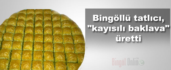 Bingöllü tatlıcı, `kayısılı baklava` üretti