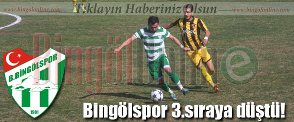 Bingölspor 3.sıraya düştü!