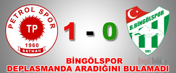 Bingölspor, deplasmanda aradığını bulamadı