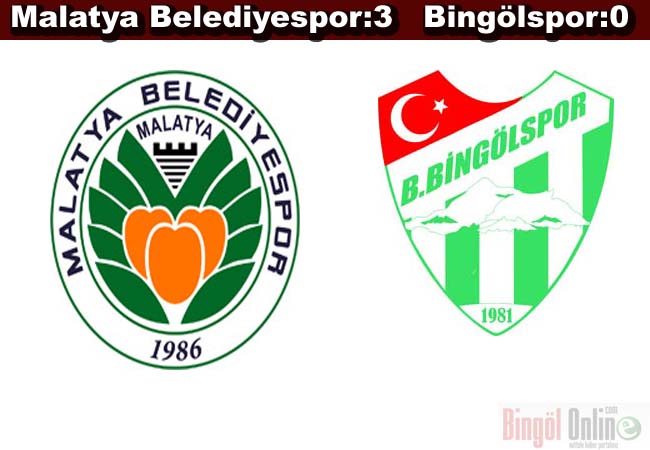 Bingölspor malatya belediyespor`a mağlup oldu
