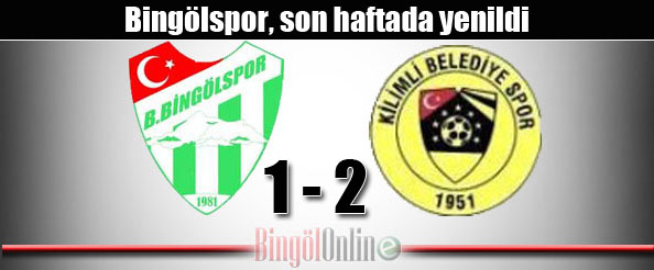 Bingölspor, son haftada yenildi