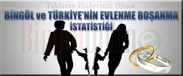 Bingöl`ün evlenme-boşanma istatistiği açıklandı