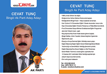 Cevat tunç, ak parti`den aday adayı