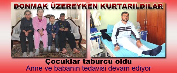 Çocuklar taburcu oldu, anne ve babanın tedavisi sürüyor