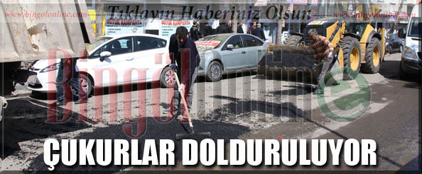 Çukurlar dolduruluyor