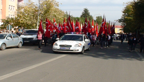 Cumhuriyet yürüyüşü yapıldı