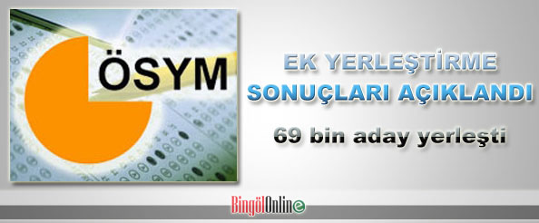 Ek yerleştirme sonuçları açıklandı