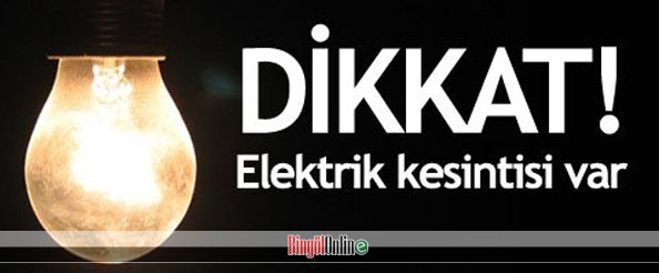 Elektrik kesintisi olacak