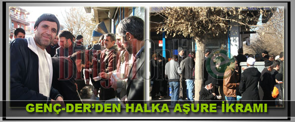 Genç-der`den halka aşure ikramı