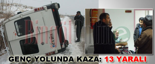 Genç yolunda kaza: 13 yaralı