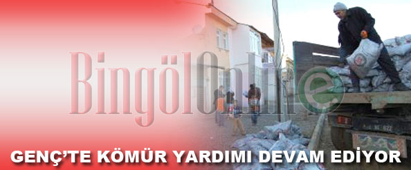 Genç`te kömür yardımı devam ediyor