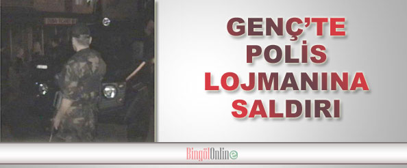 Genç`te polis lojmanına saldırı