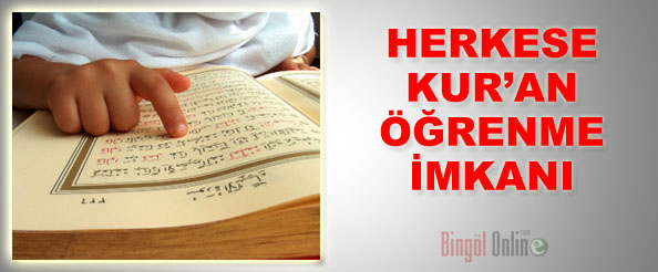 Herkese kur`an öğrenme imkânı