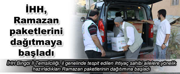 Ihh ramazan paketlerini dağıtmaya başladı