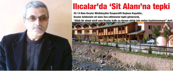 Ilıcalar`da `sit alanı`na tepki