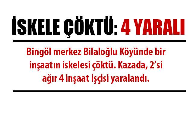 Iskele çöktü: 4 yaralı