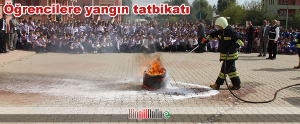 Itfaiye`den öğrencilere yangın tatbikatı