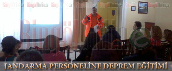 Jandarma personeline deprem eğitimi verildi