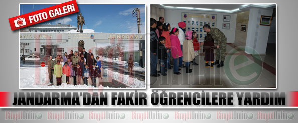 Jandarma`dan fakir öğrencilere yardım