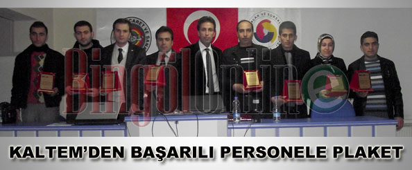 Kaltem`den başarılı personele plaket