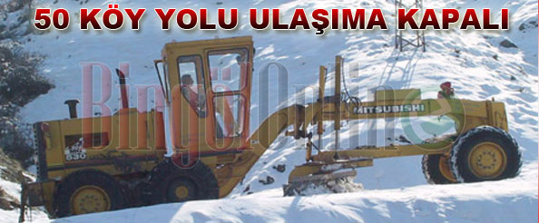 Kar nedeniyle 50 köy yolu ulaşıma kapalı