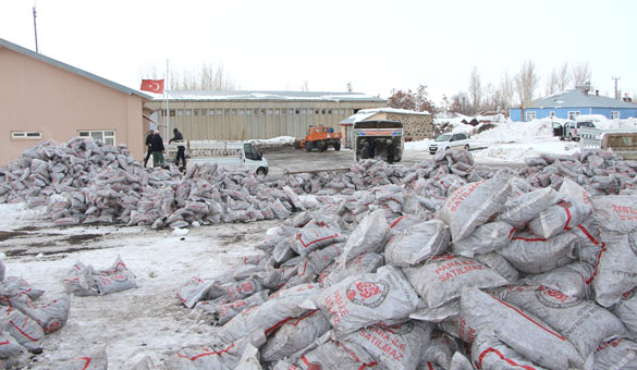Karlıova`da 5 ton kömür dağıtıldı