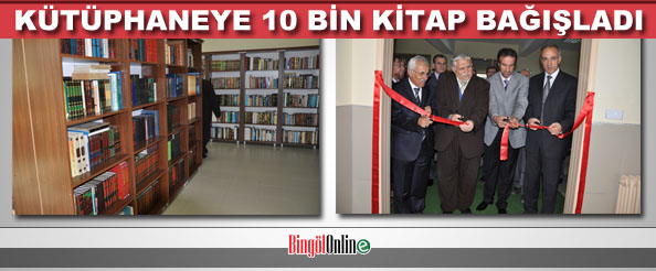 Kütüphaneye 10 bin kitap bağışladı