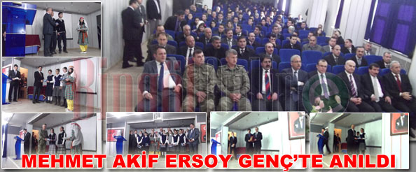 Mehmet akif ersoy genç`te anıldı