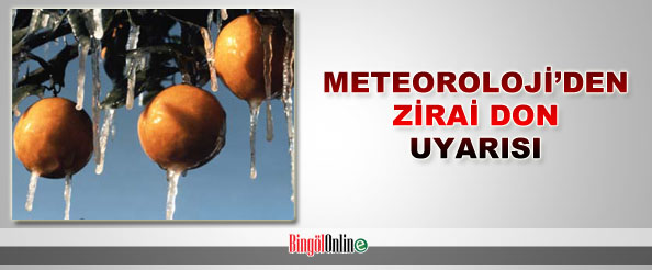 Meteoroloji`den `zirai don` uyarısı
