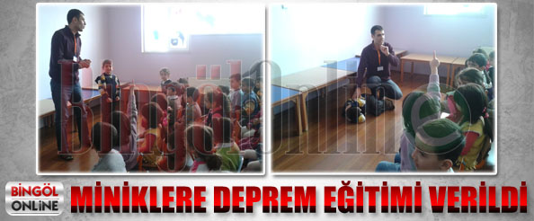 Miniklere deprem eğitimi verildi