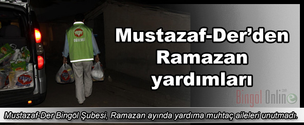 Mustazaf-der`den ramazan yardımları