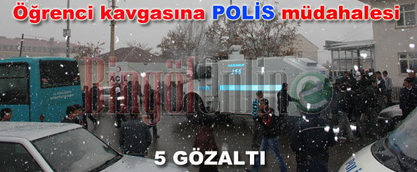 Öğrenci kavgasına polis müdahale etti