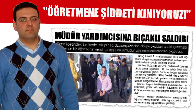 `ÖĞRETMENE ŞİDDETİ KINIYORUZ!`