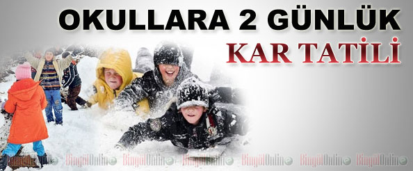 Okullara 2 günlük kar tatili