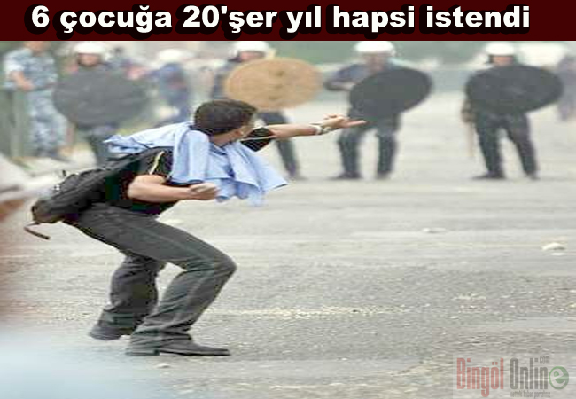 Polise taş atan 6 çocuğa 120 yıl hapis istendi