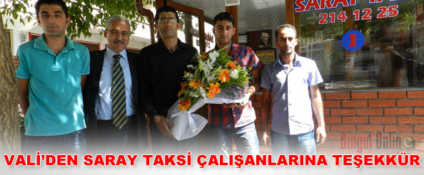 Saray taksi çalışanlarına teşekkür