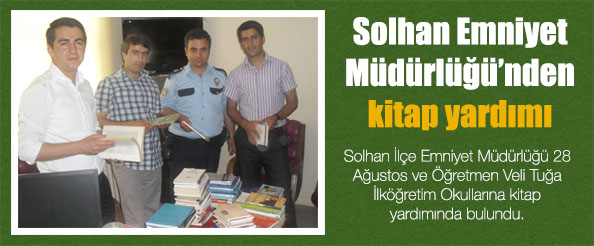 Solhan emniyet müdürlüğü`nden kitap yardımı