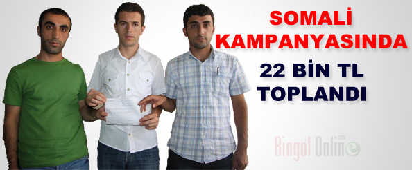 Somali kampanyasında 22 bin tl toplandı