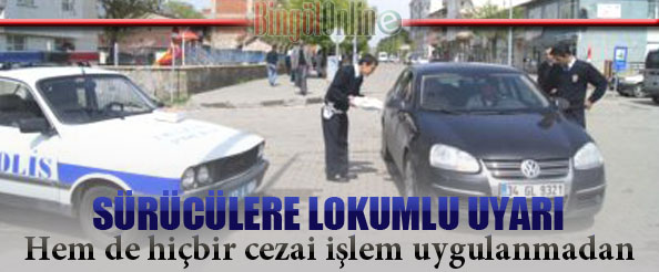 Sürücülere lokumlu uyarı