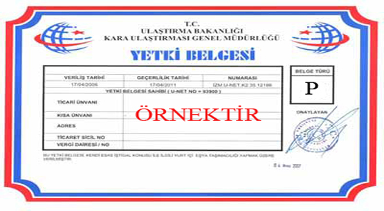 Taşımacılara y yetki belge uyarısı