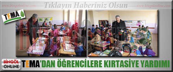 Tema`dan öğrencilere kırtasiye yardımı