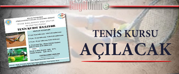 Tenis kursu açılacak