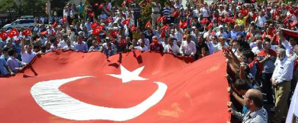 Terörü telin mitingi